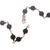 Onyx waterfall necklace, 'Lucky Clover' - Fine Silver Onyx Waterfall Necklace (image 2d) thumbail