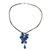 Sodalite and chrysocolla pendant necklace, 'Andean Raceme' - Sodalite and chrysocolla pendant necklace (image 2d) thumbail
