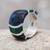 Sodalite and chrysocolla band ring, 'Moche Princess' - Sterling Silver Band Chrysocolla Sodalite Ring from Peru thumbail