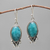 Amazonite dangle earrings, 'Andean Mystique' - Handcrafted Sterling Silver Dangle Amazonite Earrings (image 2) thumbail