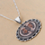 Sterling silver and mate gourd flower necklace, 'Sunflower Butterfly' - Peruvian Mate Gourd Pendant Necklace (image 2b) thumbail