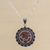 Sterling silver and mate gourd flower necklace, 'Daisy Butterfly' - Peruvian Mate Gourd Pendant Necklace (image 2) thumbail