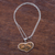 Sterling silver and mate gourd heart necklace, 'Lovebird Romance' - Peruvian Heart Shaped Mate Gourd Pendant Bird Necklace (image 2b) thumbail