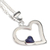 Sodalite heart necklace, 'Secret Romance' - Heart Pendant Necklace Sodalite 925 Sterling Silver Jewelry (image 2b) thumbail