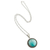 Amazonite pendant necklace, 'Moon Over Lima' - Sterling Silver Pendant Amazonite Necklace