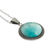 Amazonite pendant necklace, 'Moon Over Lima' - Sterling Silver Pendant Amazonite Necklace