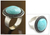 Amazonite cocktail ring, 'Moon Over Lima' - Amazonite cocktail ring thumbail