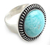 Amazonite cocktail ring, 'Moon Over Lima' - Amazonite cocktail ring thumbail