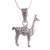 Sterling silver pendant necklace, 'Little Llama' - Handcrafted Sterling Silver Necklace (image 2a) thumbail