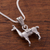 Sterling silver pendant necklace, 'Little Llama' - Handcrafted Sterling Silver Necklace (image 2b) thumbail