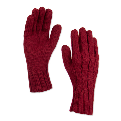 100% alpaca gloves