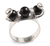 Onyx cocktail ring, 'Trio' - Onyx cocktail ring (image 2a) thumbail