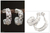 Pearl half hoop earrings, 'Inca Moon' - Pearl half hoop earrings thumbail