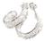 Pearl half hoop earrings, 'Inca Moon' - Pearl half hoop earrings (image 2a) thumbail