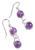 Amethyst dangle earrings, 'Young Love' - Amethyst dangle earrings (image 2a) thumbail