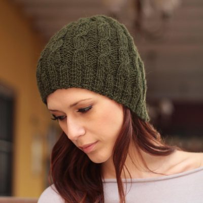 100% alpaca hat, 'Forest Trails' - 100% alpaca hat
