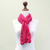 100% alpaca scarf, 'Fuchsia Bloom' - 100% alpaca scarf (image 2c) thumbail
