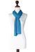 Alpaca blend scarf, 'Piura Blue' - Alpaca blend scarf (image 2e) thumbail