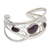 Amethyst cuff bracelet, 'Lyrical' - Modern Sterling Silver Cuff Amethyst Bracelet thumbail