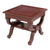 Mohena wood and leather accent table, 'Fern Garland' - Peruvian Contemporary Leather Wood Accent Table (image 2a) thumbail