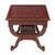 Mohena wood and leather accent table, 'Fern Garland' - Peruvian Contemporary Leather Wood Accent Table (image 2b) thumbail