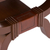 Mesa decorativa de madera y cuero Mohena - Mesa de acento de madera de cuero peruana contemporánea