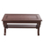 Mohena wood and leather coffee table, 'Fern Garland' - Hand Crafted Contemporary Wood Leather Coffee Table (image 2d) thumbail