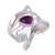 Amethyst band ring, 'Lyrical' - Modern Sterling Silver Single Stone Amethyst Band Ring (image 2d) thumbail