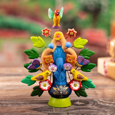 Ceramic candleholder, Spring Tree of Life