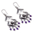 Amethyst chandelier earrings, 'Dark Filigree Maze' - Amethyst chandelier earrings (image 2c) thumbail