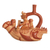 Ceramic sculpture, 'Moche Jailer' - Fair Trade Archaeological Ceramic Sculpture (image 2b) thumbail