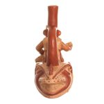 Ceramic sculpture, 'Moche Jailer' - Fair Trade Archaeological Ceramic Sculpture