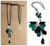 Chrysocolla and onyx necklace, 'Andean Cluster' - Chrysocolla and onyx necklace (image 2) thumbail