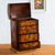 Cedar jewelry box, 'Love Blossom' - Hand Painted Wood Jewelry Box (image 2) thumbail