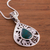 Chrysocolla pendant necklace, 'Sun and Moon' - Chrysocolla Pendant Necklace