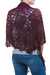 100% alpaca shawl, 'Plum Bouquet' - 100% alpaca shawl (image 2c) thumbail