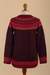 Art knit alpaca sweater, 'Playful Plum' - Women's Art Knit Alpaca Pullover Sweater from Peru (image 2g) thumbail