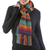 100% alpaca scarf, 'Andean Twilight' - Alpaca Wool Striped Scarf from Peru thumbail