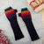 100% alpaca fingerless mitts, 'Andean Twilight' - Hand Crafted Alpaca Wool Gloves (image 2b) thumbail