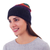 100% alpaca hat, 'Andean Twilight' - Handmade Alpaca Wool Striped Hat from Peru (image 2d) thumbail
