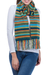 100% alpaca scarf, 'Andean Sunrise' - Collectible Alpaca Wool Striped Scarf thumbail