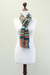 100% alpaca scarf, 'Andean Sunrise' - Collectible Alpaca Wool Striped Scarf (image 2b) thumbail