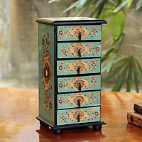 Reverse Painted Glass Jewelry Boxes
