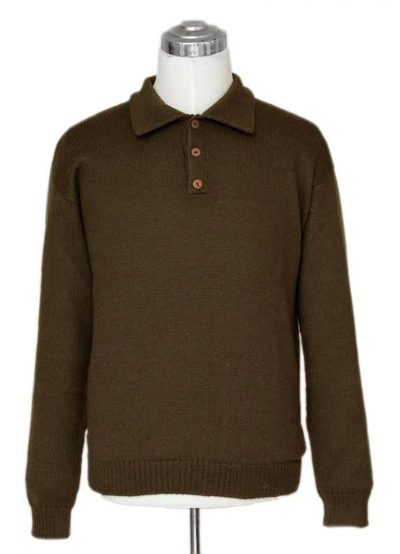 Alpaca men's sweater, 'Olive' - Men's Alpaca Wool Sweater