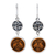Mate gourd dangle earrings, 'Love and Peace' - Mate gourd dangle earrings (image 2a) thumbail