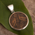 Mate gourd pendant, 'Love and Peace' - Andean Sterling Silver and Mate Gourd Bird Pendant thumbail