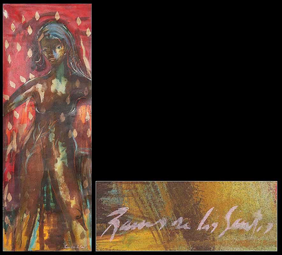 'Woman III' (2010) - Artistic Nude Expressionist Painting from Peru (2010)