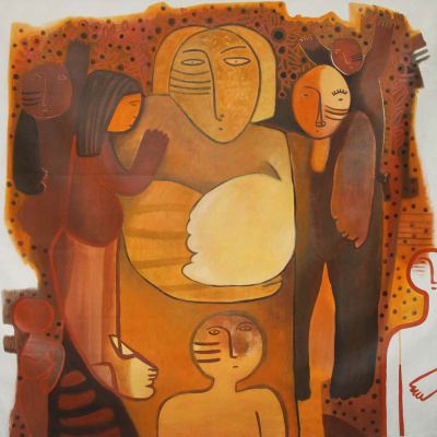 'Mother Earth' (2011) - Expressionist Oil on Canvas Painting (2011)