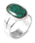 Chrysocolla solitaire ring, 'So Precious' - Handmade Sterling Silver Single Stone Chrysocolla Ring thumbail