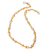 Gold plated chain necklace, 'Spiral Teardrops' - Handmade 21K Gold Plated Link Chain Necklace thumbail